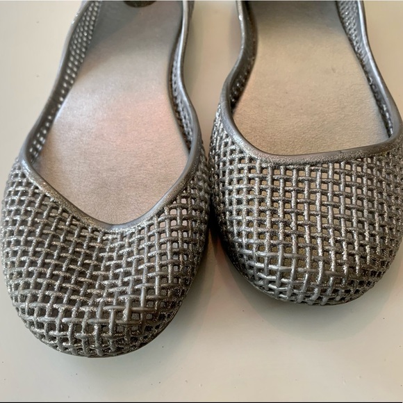 Melissa Classic Silver Glitter Ballerina Flats - Picture 4 of 5